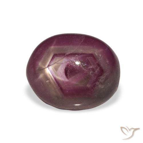 Rubis étoilé Rouge foncé naturelle ovale, 6.42 ct, Opaque