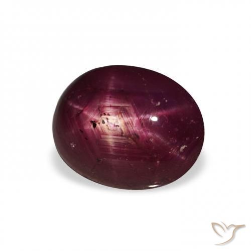 Rubis étoilé Rouge foncé naturelle ovale, 3.20 ct, Opaque