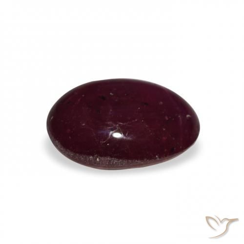 Rubis étoilé Rouge foncé naturelle ovale, 3.20 ct, Opaque