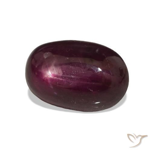 Rubis étoilé Rouge framboises naturelle Coupe ovale, 4.46 ct, Opaque