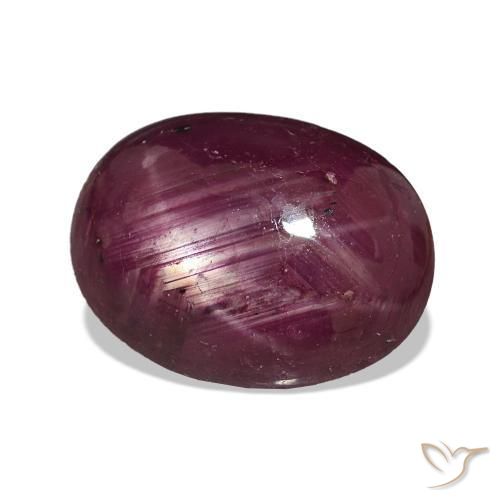 Rubis étoilé Rouge framboises naturelle ovale, 5.06 ct, Opaque