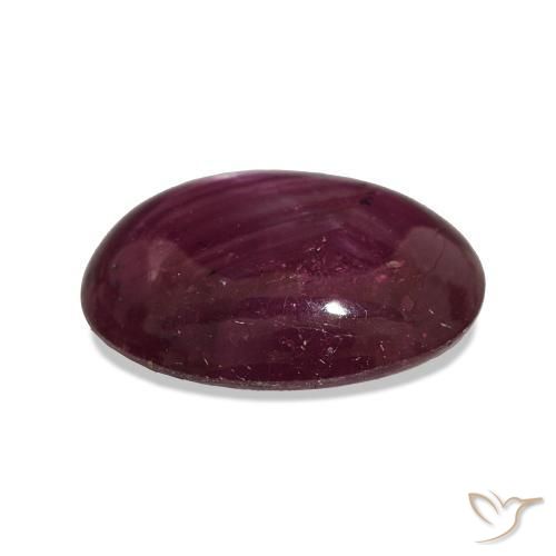 Rubis étoilé Rouge framboises naturelle ovale, 5.06 ct, Opaque