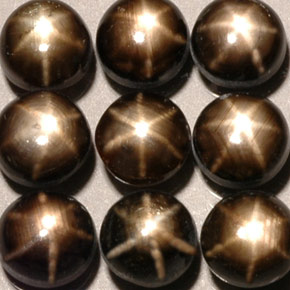 Achetez naturel ct noir saphir étoilé gems, coupe roude, en provenance thaïlande chez gemselect. en stock, livraison internationale!