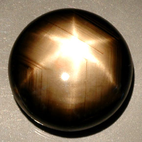 Saphir Étoilé Noire naturelle Coupe roude, 32.61 ct, Opaque