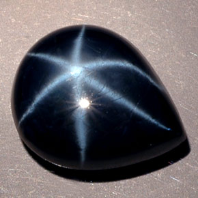 Saphir Étoilé Bleu naturelle En forme de poire, 13.68 ct, Opaque
