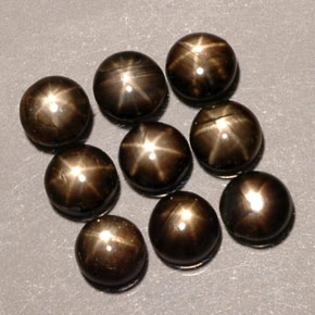 Achetez naturel ct noir saphir étoilé gems, coupe roude, en provenance thaïlande chez gemselect. en stock, livraison internationale!
