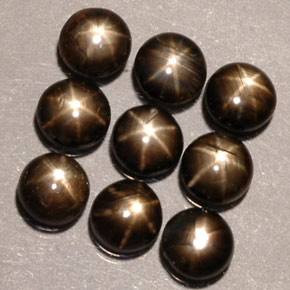 Achetez naturel ct noir saphir étoilé gems, coupe roude, en provenance thaïlande chez gemselect. en stock, livraison internationale!