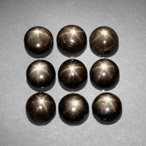 Achetez naturel ct noir saphir étoilé gems, coupe roude, en provenance thaïlande chez gemselect. en stock, livraison internationale!