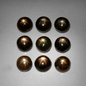 Achetez naturel ct noir saphir étoilé gems, coupe roude, en provenance thaïlande chez gemselect. en stock, livraison internationale!