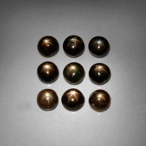 Achetez naturel ct noir saphir étoilé gems, coupe roude, en provenance thaïlande chez gemselect. en stock, livraison internationale!