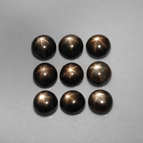 Achetez naturel ct noir saphir étoilé gems, coupe roude, en provenance thaïlande chez gemselect. en stock, livraison internationale!