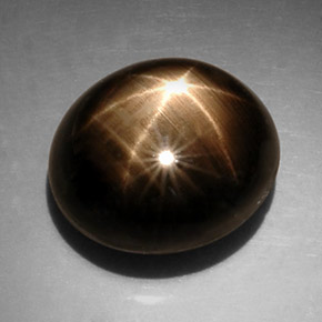 Saphir Étoilé Noire naturelle Coupe ovale, 15.28 ct, Opaque