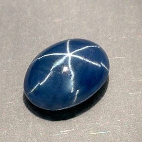 Saphir étoilé bleue naturelle transparent, 1,01 ct, transparent / translucide