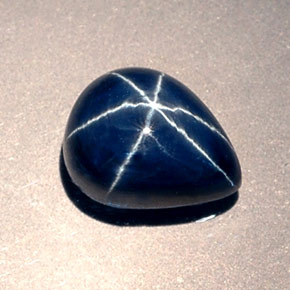 Saphir Étoilé Bleu naturelle En forme de poire, 2.80 ct, Opaque