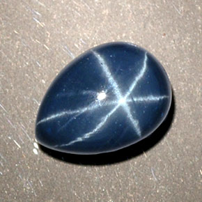 Saphir étoilé bleue naturelle en forme de poire, 1,93 ct, opaque