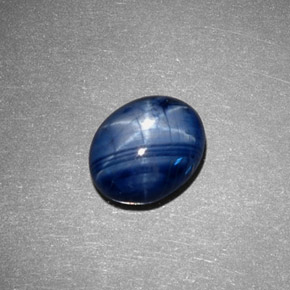 Saphir Étoilé Bleu naturelle Coupe ovale, 3.71 ct, Opaque