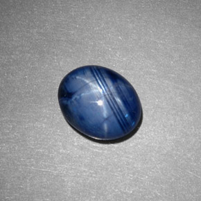 Saphir Étoilé Bleu naturelle Coupe ovale, 3.71 ct, Opaque