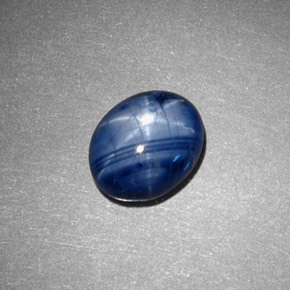 Saphir Étoilé Bleu naturelle Coupe ovale, 3.71 ct, Opaque