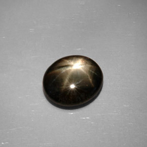 Saphir Étoilé Noire naturelle Coupe ovale, 3.99 ct, Opaque