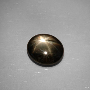 Saphir Étoilé Noire naturelle Coupe ovale, 3.99 ct, Opaque