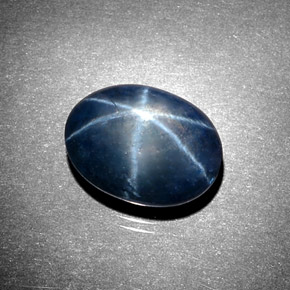 Saphir Étoilé Bleu naturelle Coupe ovale, 5.63 ct, Opaque
