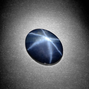 Saphir Étoilé Bleu naturelle Coupe ovale, 3.15 ct, Opaque