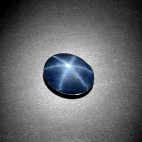 Saphir Étoilé Bleu naturelle Coupe ovale, 2.99 ct, Opaque