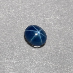 Saphir étoilé bleue naturelle transparent, 0,46 ct, transparent / translucide
