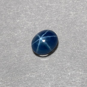 Saphir étoilé bleue naturelle transparent, 0,46 ct, transparent / translucide