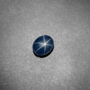 Saphir étoilé bleue naturelle transparent, 0,75 ct, transparent / translucide
