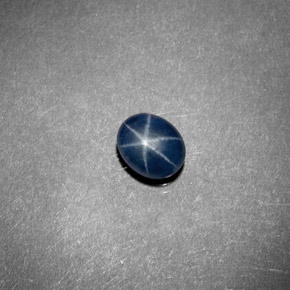 Saphir étoilé bleue naturelle transparent, 0,75 ct, transparent / translucide