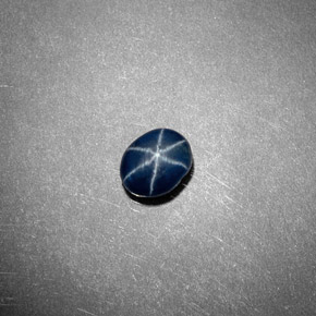 Saphir étoilé bleue naturelle transparent, 0,62 ct, transparent / translucide