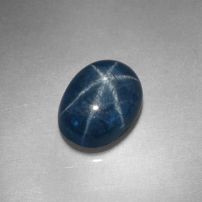Saphir Étoilé Bleu naturelle Coupe ovale, 2.11 ct, Opaque
