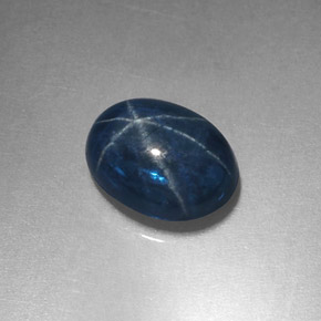 Saphir Étoilé Bleu naturelle Coupe ovale, 2.11 ct, Opaque