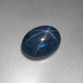 Saphir Étoilé Bleu naturelle Coupe ovale, 2.11 ct, Opaque