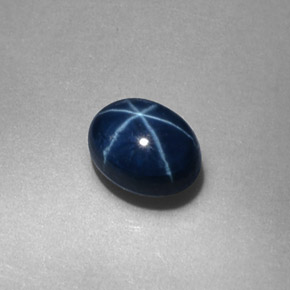 Saphir Étoilé Bleu foncé naturelle Coupe ovale, 0.57 ct, Opaque