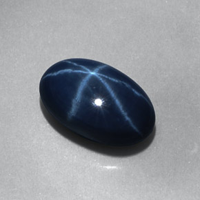 Saphir Étoilé Bleu naturelle Coupe ovale, 1.77 ct, Opaque