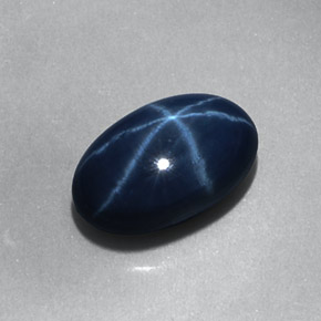 Saphir Étoilé Bleu naturelle Coupe ovale, 1.77 ct, Opaque