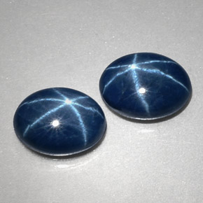 Achetez naturel ct Bleu Saphir Étoilé gems, Coupe ovale, En provenance Thaïlande chez GemSelect. En stock, livraison internationale!