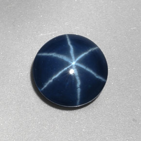 Saphir Étoilé Bleu naturelle Coupe roude, 2.00 ct, Opaque