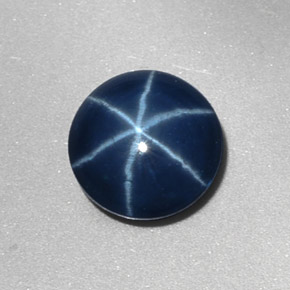 Saphir Étoilé Bleu naturelle Coupe roude, 2.00 ct, Opaque