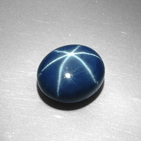 Saphir Étoilé Bleu naturelle Coupe ovale, 6.78 ct, Opaque