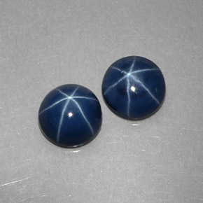 Achetez naturel ct bleue saphir étoilé gems, coupe roude, en provenance thaïlande chez gemselect. en stock, livraison internationale!