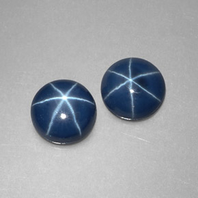 Achetez naturel ct bleue saphir étoilé gems, coupe roude, en provenance thaïlande chez gemselect. en stock, livraison internationale!