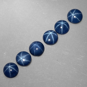 Achetez naturel ct Bleu Saphir Étoilé gems, Coupe roude, En provenance Thaïlande chez GemSelect. En stock, livraison internationale!