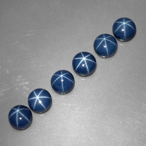 Achetez naturel ct Bleu Saphir Étoilé gems, Coupe roude, En provenance Thaïlande chez GemSelect. En stock, livraison internationale!