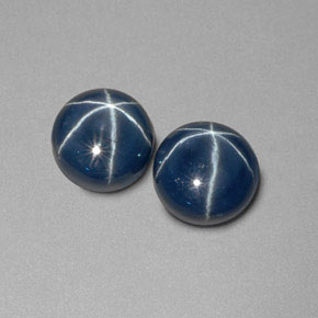 Achetez naturel ct Bleu Saphir Étoilé gems, Coupe roude, En provenance Thaïlande chez GemSelect. En stock, livraison internationale!