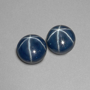 Achetez naturel ct Bleu Saphir Étoilé gems, Coupe roude, En provenance Thaïlande chez GemSelect. En stock, livraison internationale!