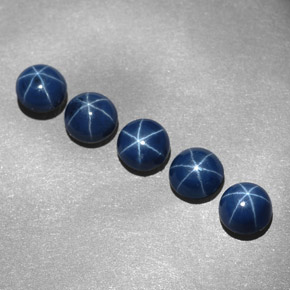 Achetez naturel ct bleue saphir étoilé gems, coupe roude, en provenance thaïlande chez gemselect. en stock, livraison internationale!