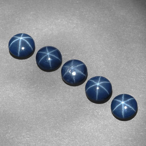 Achetez naturel ct bleue saphir étoilé gems, coupe roude, en provenance thaïlande chez gemselect. en stock, livraison internationale!